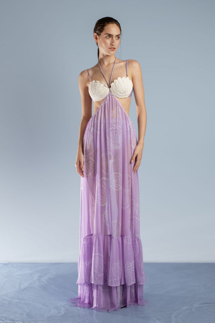 purple and coral bridesmaid dresses purple and coral bridesmaid dresses Zapaka Women Lavender Bridesmaid Dress Corset Spaghetti Straps Tulle Print Tiered Long Wedding Party Dress, Lavender / US26W