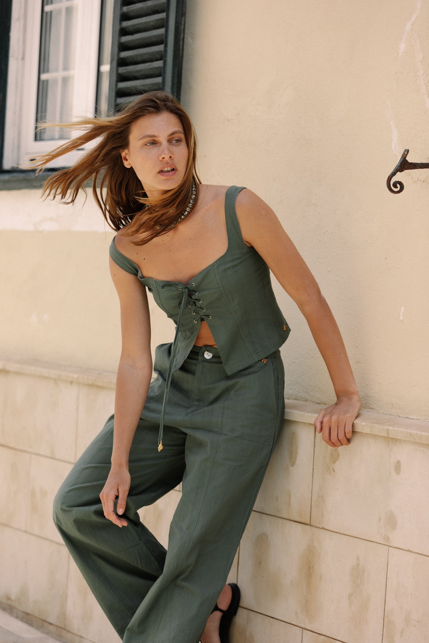 SAGE DUNES GREEN ZENDA PANTS