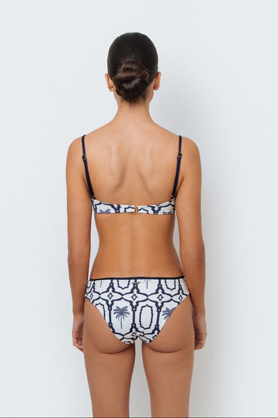 Willa Navy Palms Bikini Top