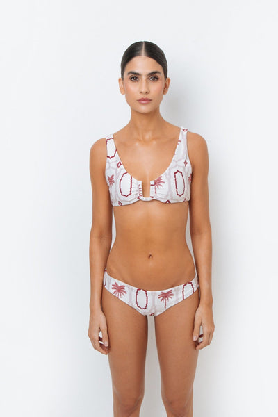 Amira Granate Bikini Top
