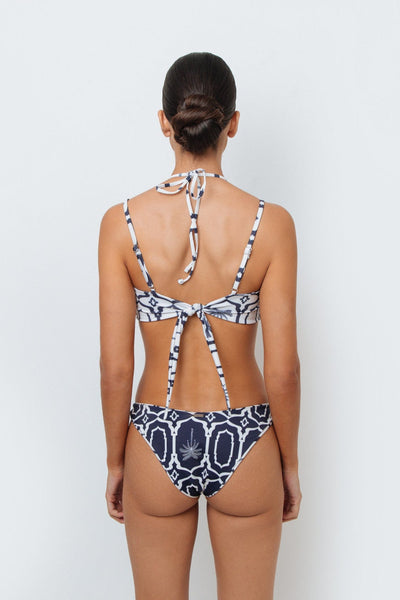 Anahi Navy Palms Bikini Top