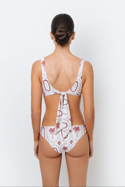 Amira Granate Bikini Top