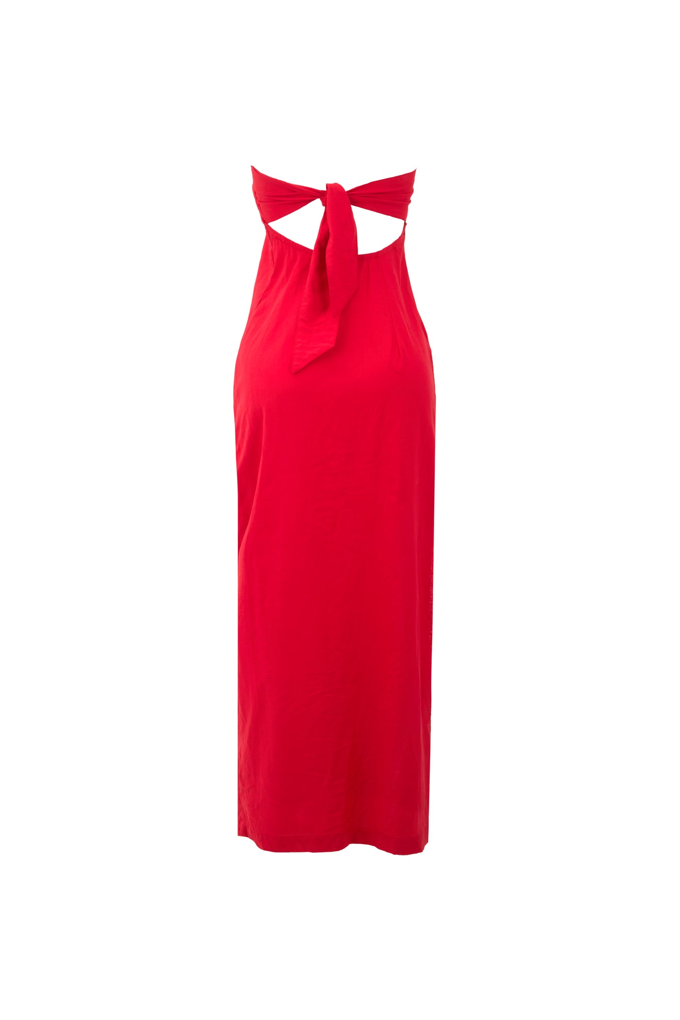 Red dress with a bow detail 