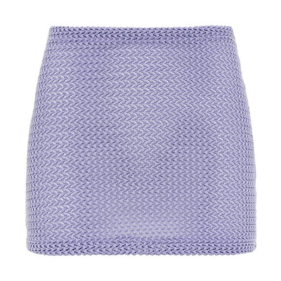 Lavender Crochet Micro Skirt