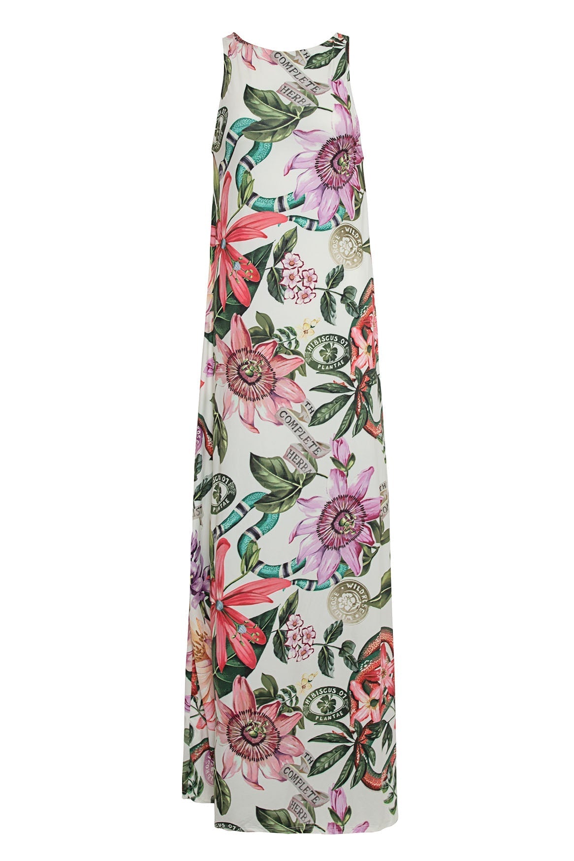 Floral patterned dress on a white background