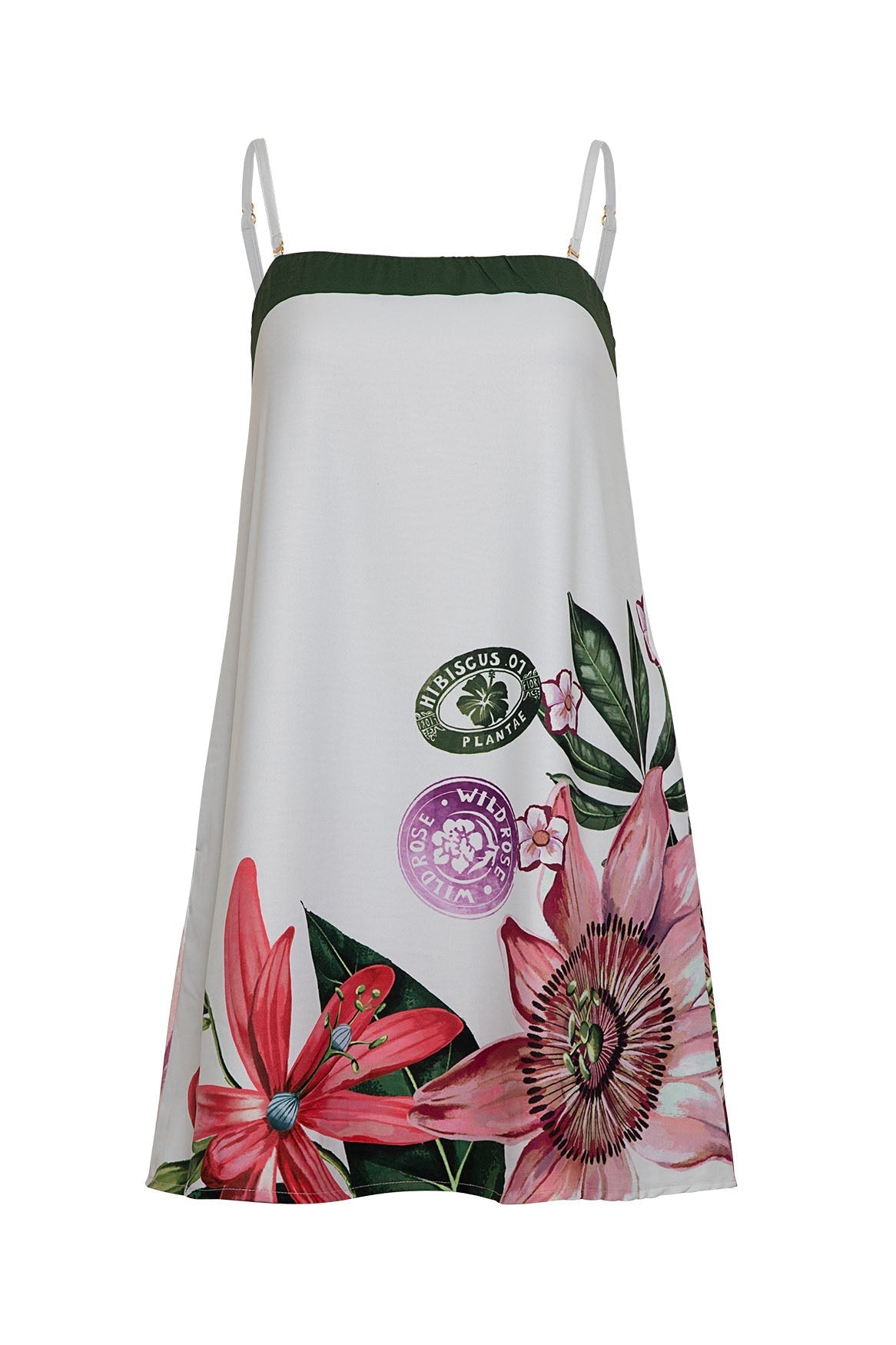 Floral apron with straps on a white background