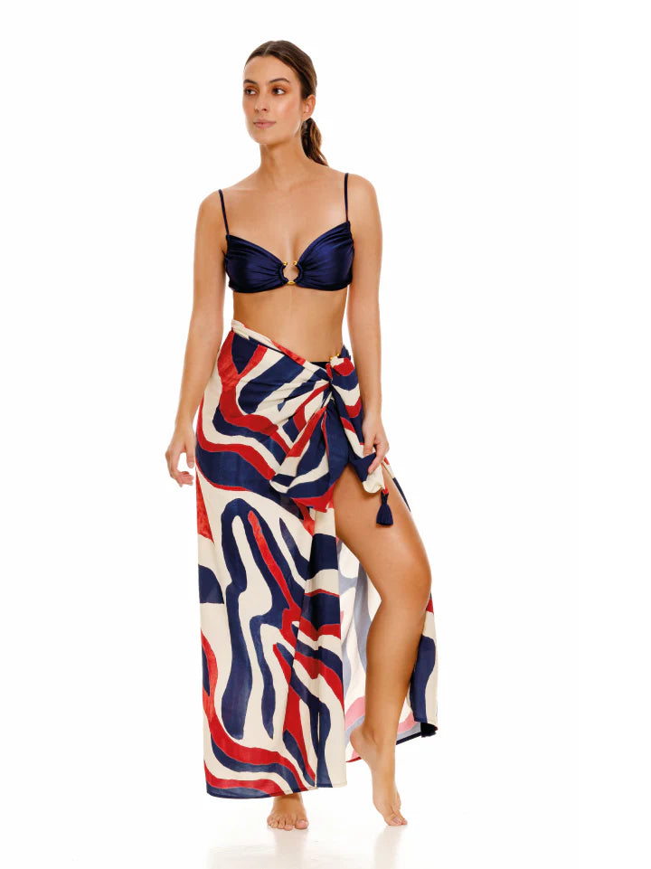 Poppy Ocean Swirl Sarong