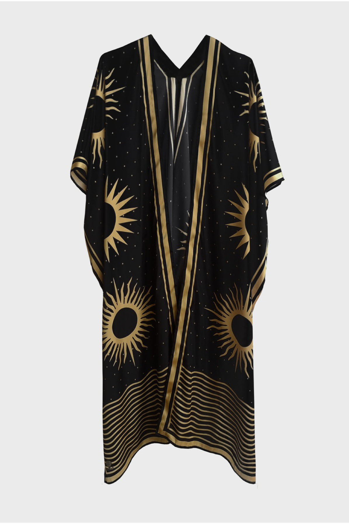 Soles Black Silk Kimono
