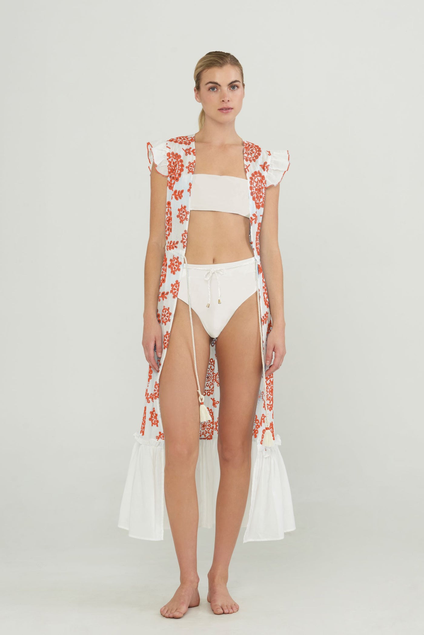 Azalea Ruffled Sleeves Coverup