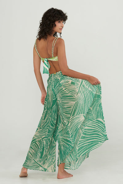 Iguana Pleated Palazzo Pants