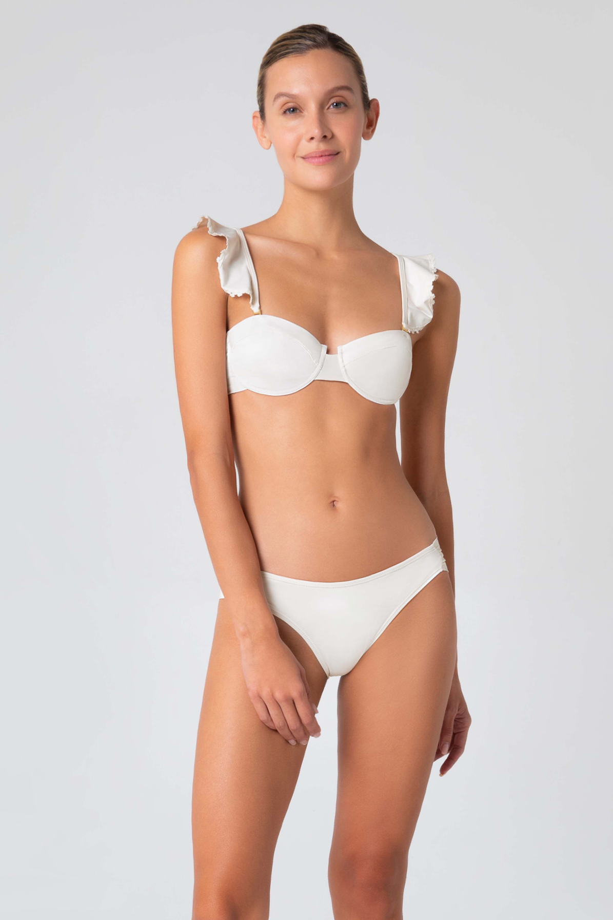 Salvia Ruffled Underwire Bikini Top