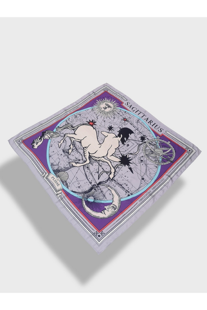 ‘Hide & Seek’ Chinese Zodiac Print Silk Scarf 90