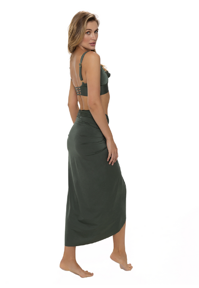 Soleil Silky Green Skirt