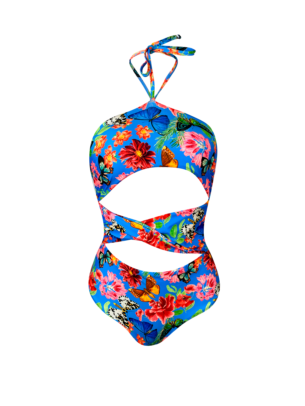 Two-Way Butterfly Blue One Piece