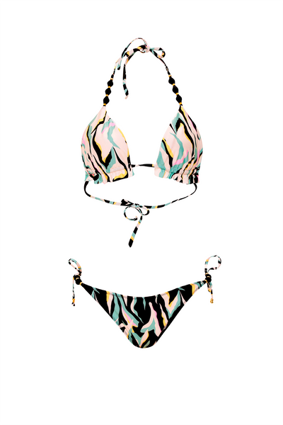 Cebra Triangle Bikini Top